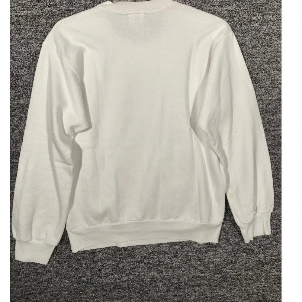 Vintage 1991 Clemson Tigers Sweatshirt Ebert Sportswear White Crewneck Large USA